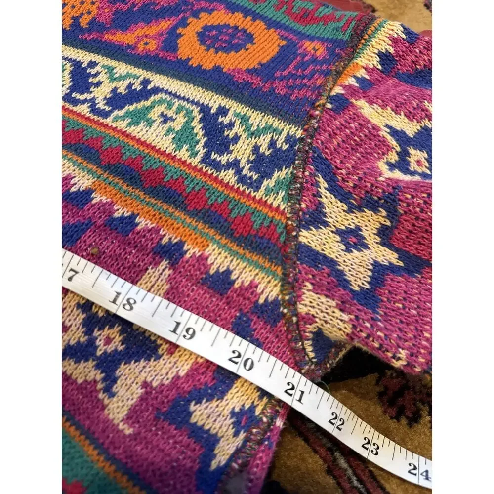 Vintage Y2K Multicolor Funky Knit Crewneck Pullover Sweater - Picture 7 of 8